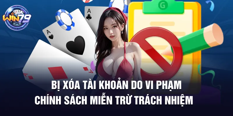 Bị xóa tài khoản do vi phạm chính sách miễn trừ trách nhiệm