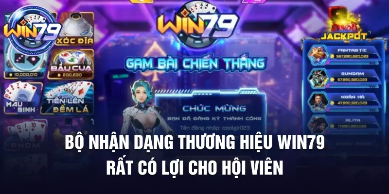 Bộ nhận dạng thương hiệu Win79 rất có lợi cho hội viên